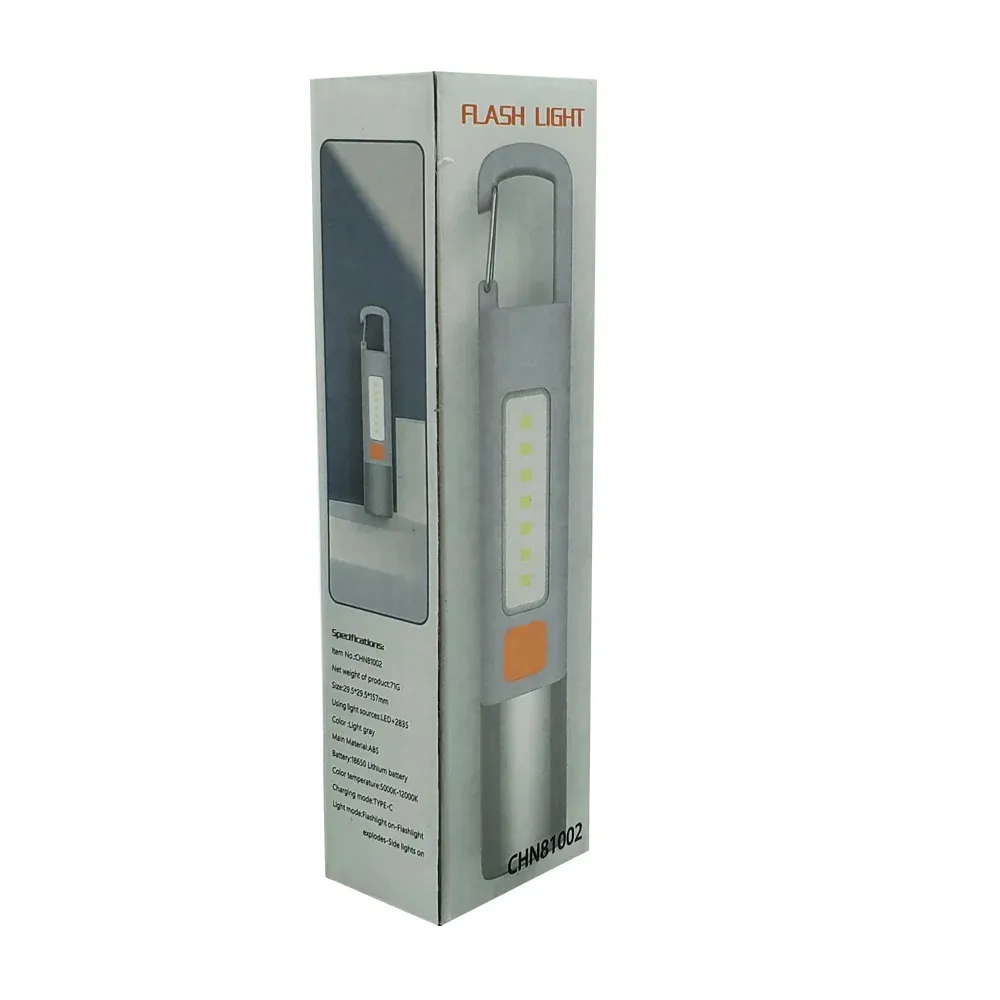 Lámpara linterna pequeña recargable para camping flash light 16cm + cable usb / chn81002