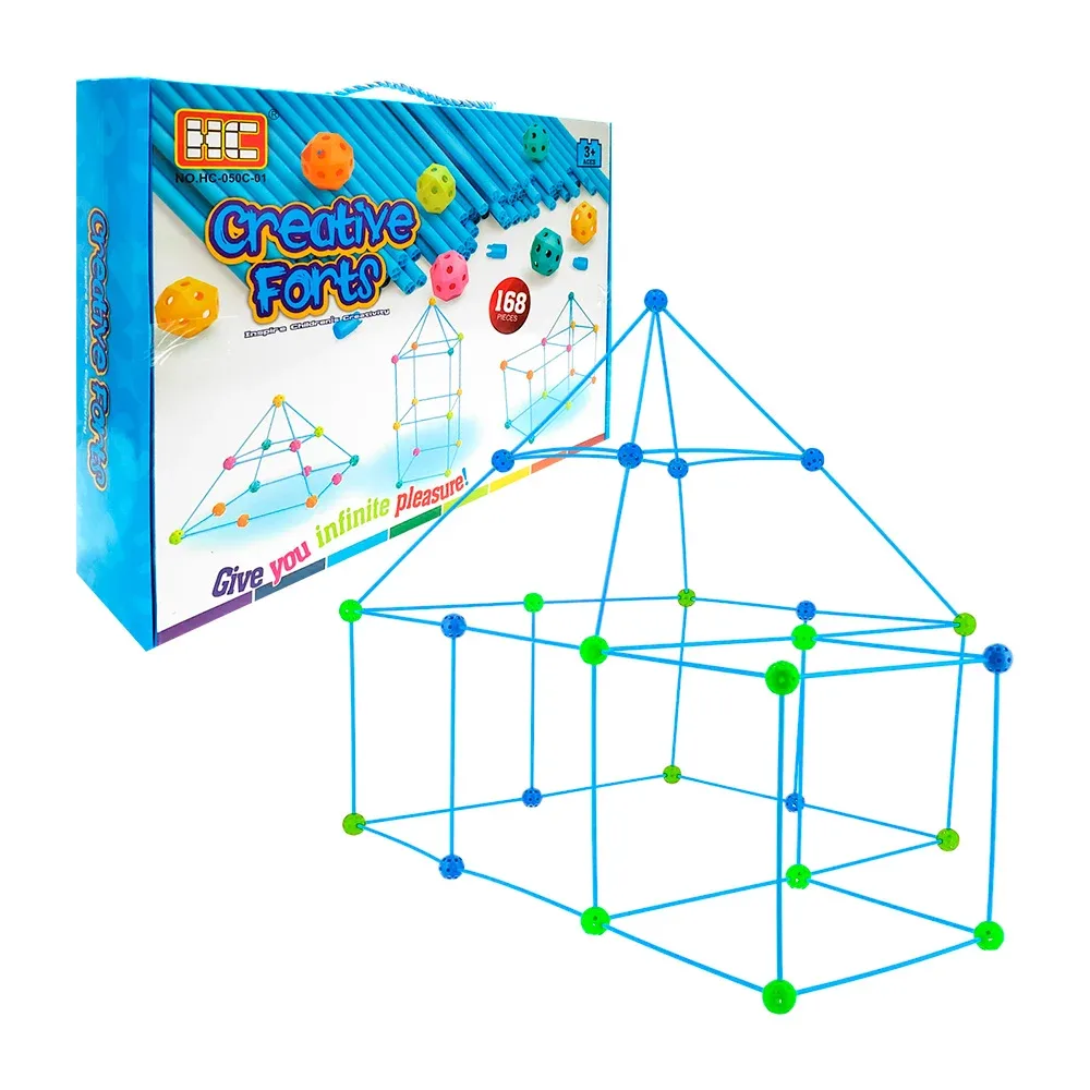 Juego de popotes y dados de ensamble para construir figuras, 168pcs / creative
