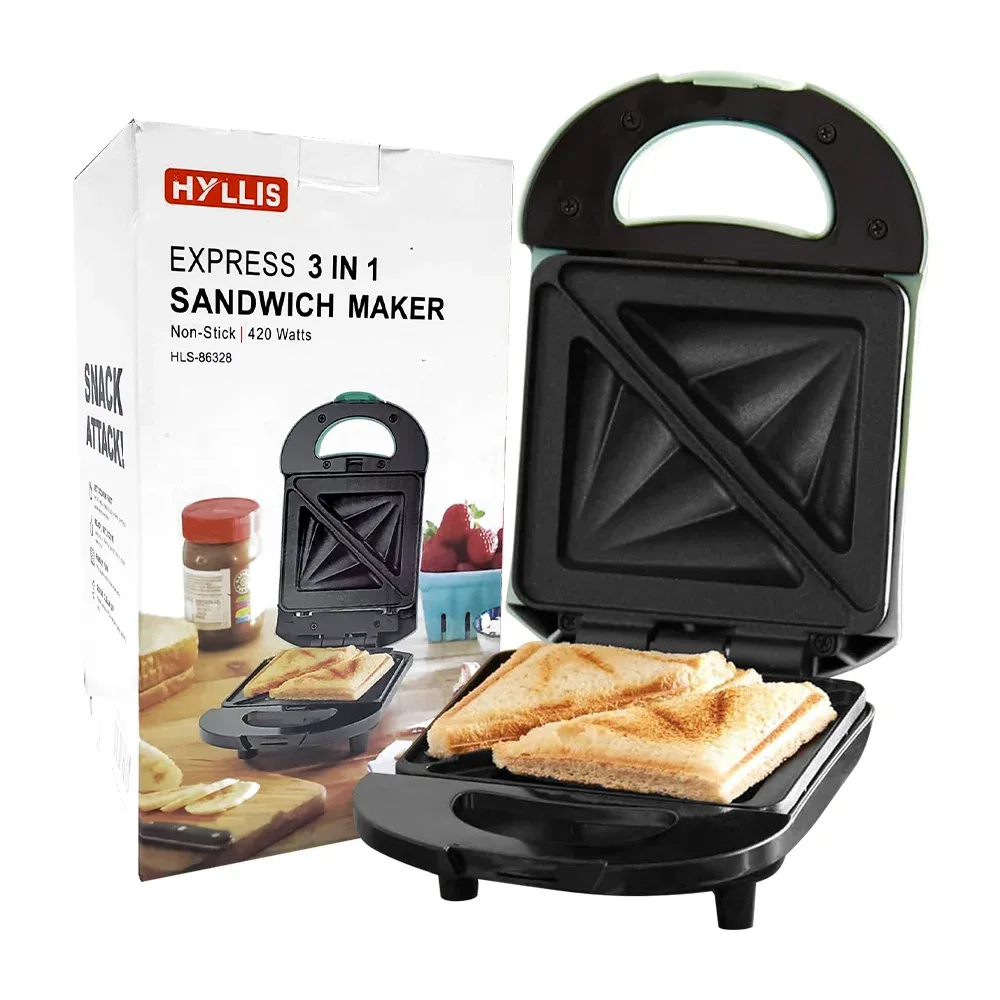 Sandwichera eléctrica con 3 juegos de placas calefactoras desmontables / hyllis 80911