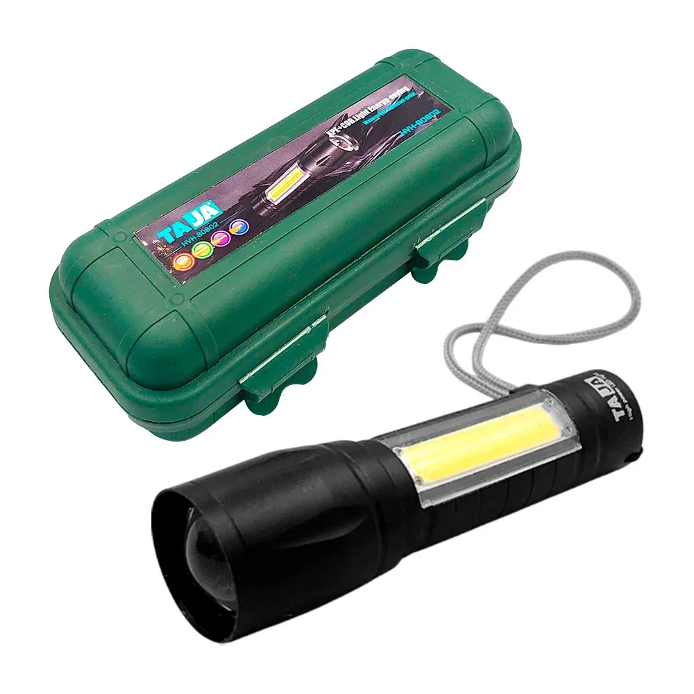 1pza Linterna pequeña de mano ajustable, recargable, con 3 modos de luz