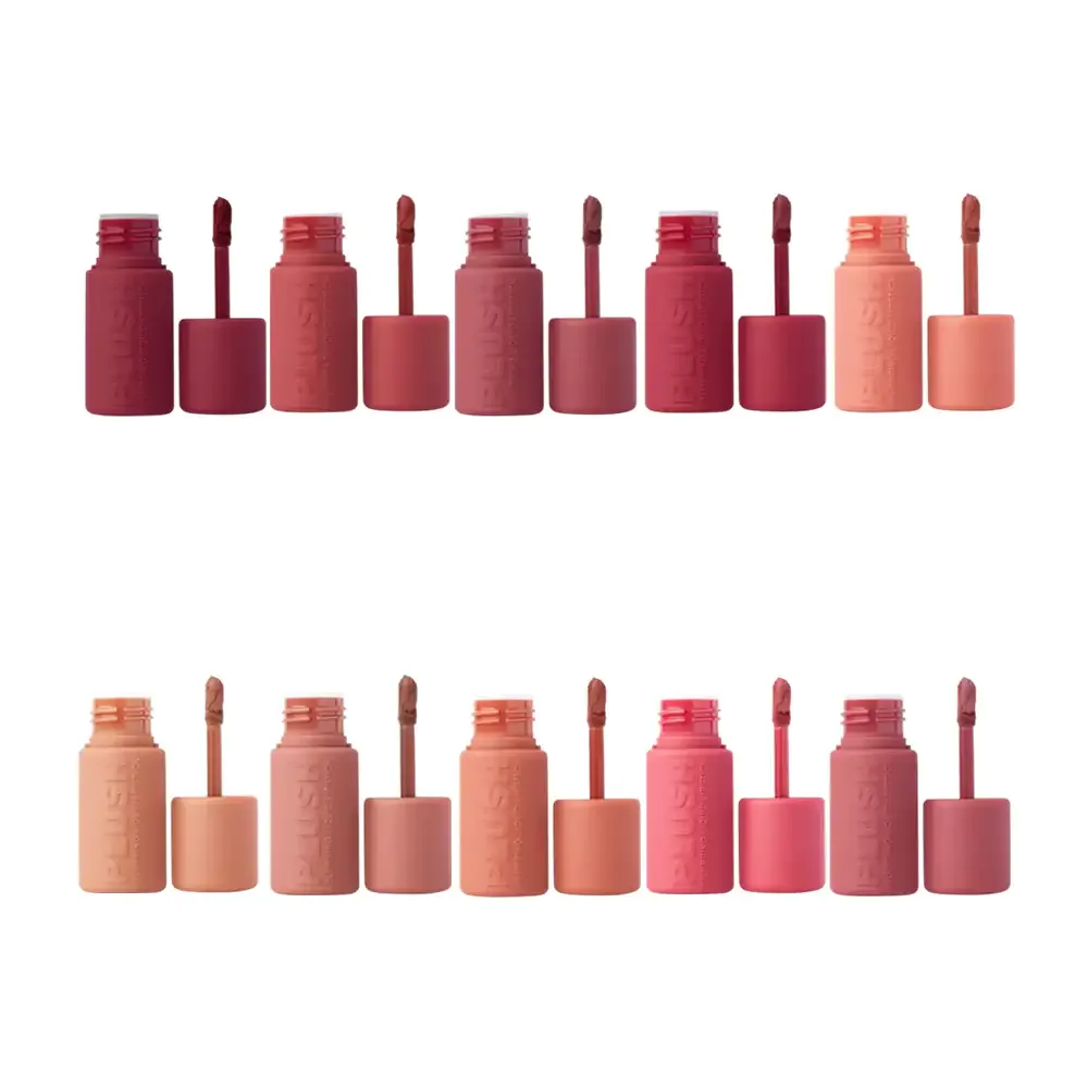 1pza labial líquido plush beauty creations con acabado matte, 3.5ml, variedad de tonos / plblp