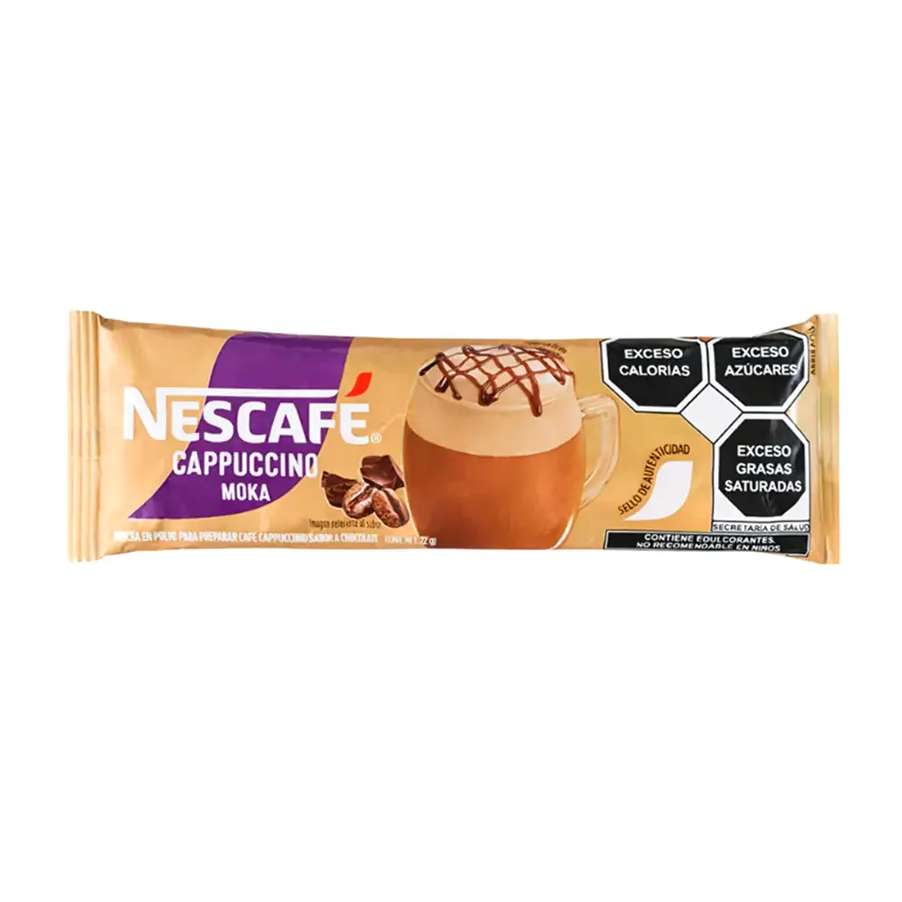 1pz sobre de café nescafé sabor cappuccino moka, 22g / 629166