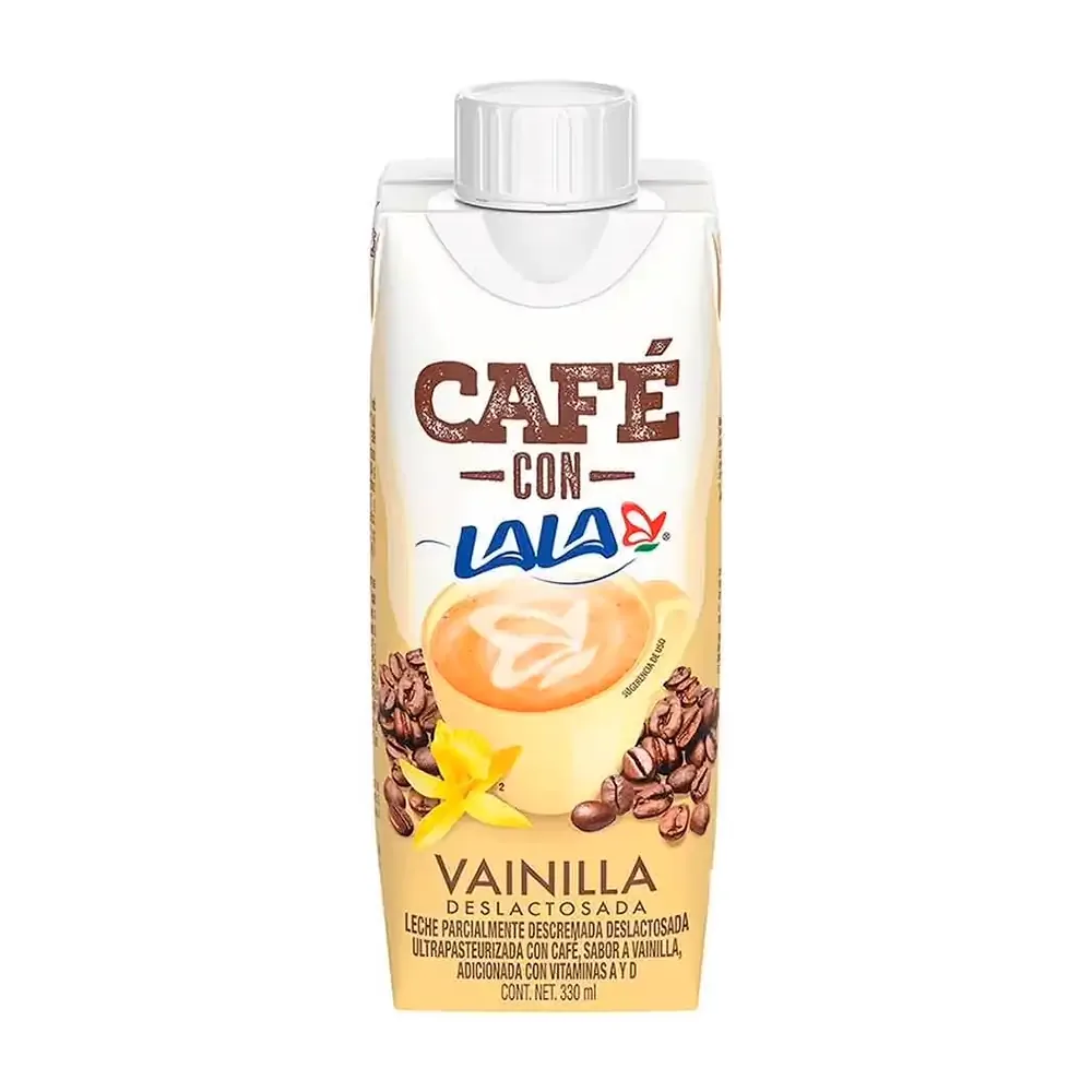 Café con lala latte sabor vainilla deslactosado, 330ml / 563429
