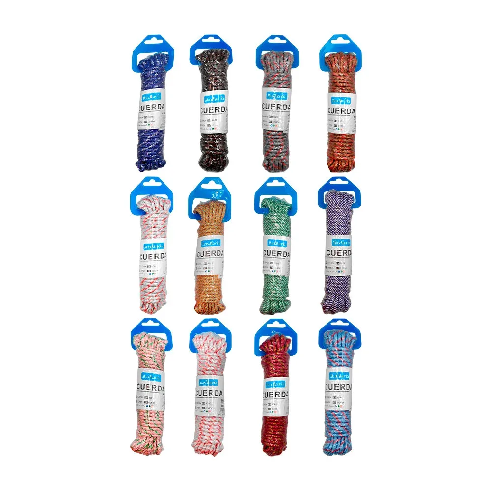 Cuerda tipo lazo para colgar ropa maxmacia con medida de 0.4cm x 10m, variedad