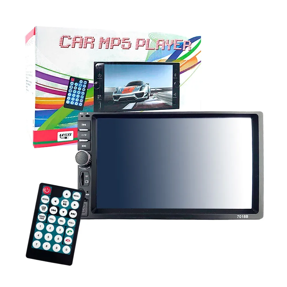 Autoestéreo de pantalla touch de 7 pulgadas con puerto usb-tf y control remoto / car mp5 player / 11377
