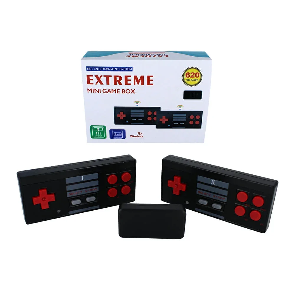 Mini consola inalámbrica de 2 controles con 620 juegos clásicos / u-box / mx1-31 / mxj-62 / ar42