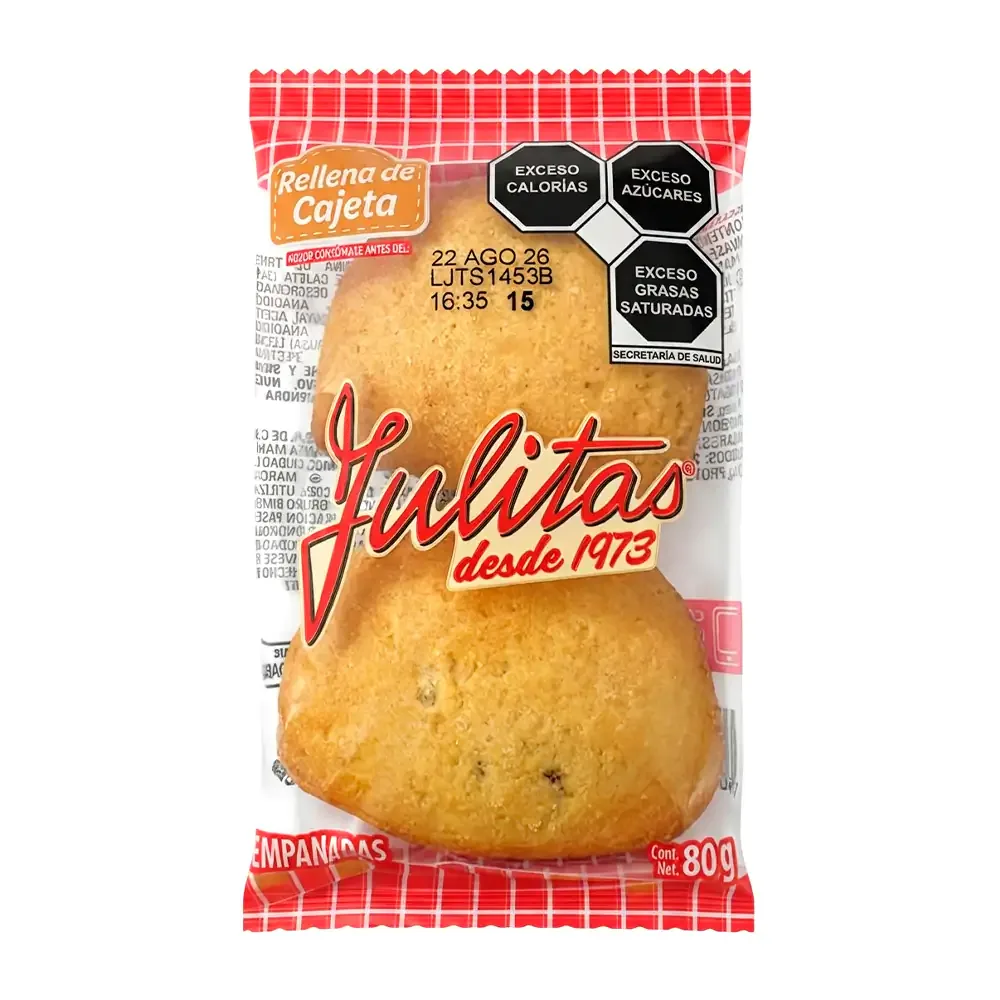 1pz Julitas empanadas suaves rellenas de cajeta, 80g / 544045