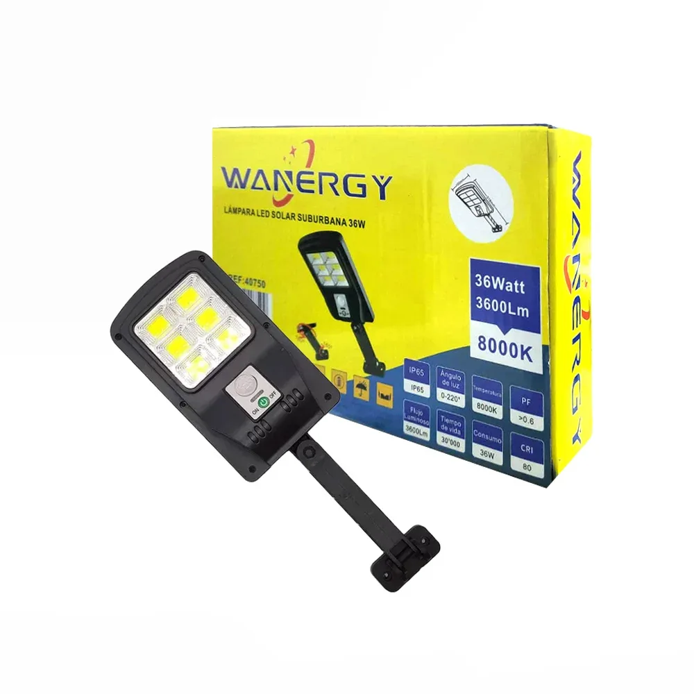 Lámpara led solar suburbana wanergy con rotación de 180°, 100x318mm, 36w / 40750