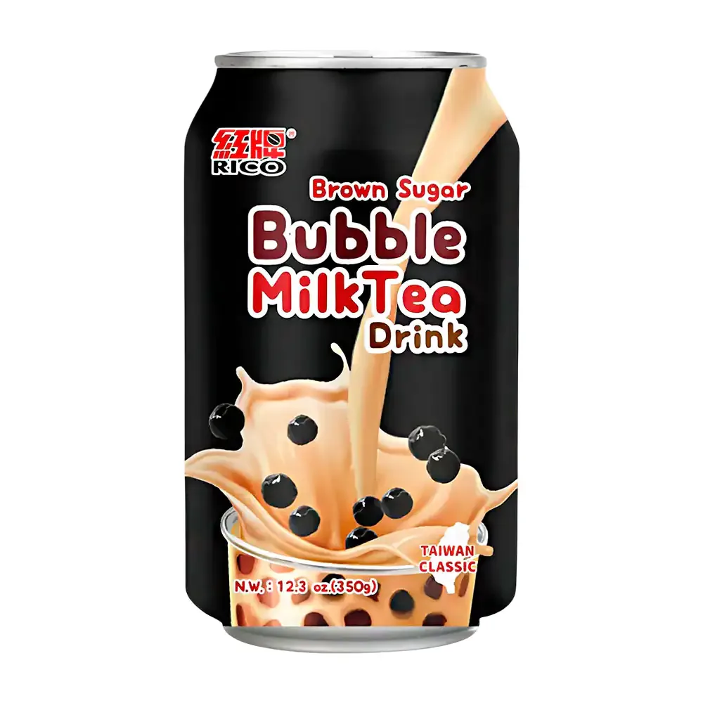 Bebida coreana en lata bubble tea drink con sabor a leche endulzada con azúcar mascabada, 350ml