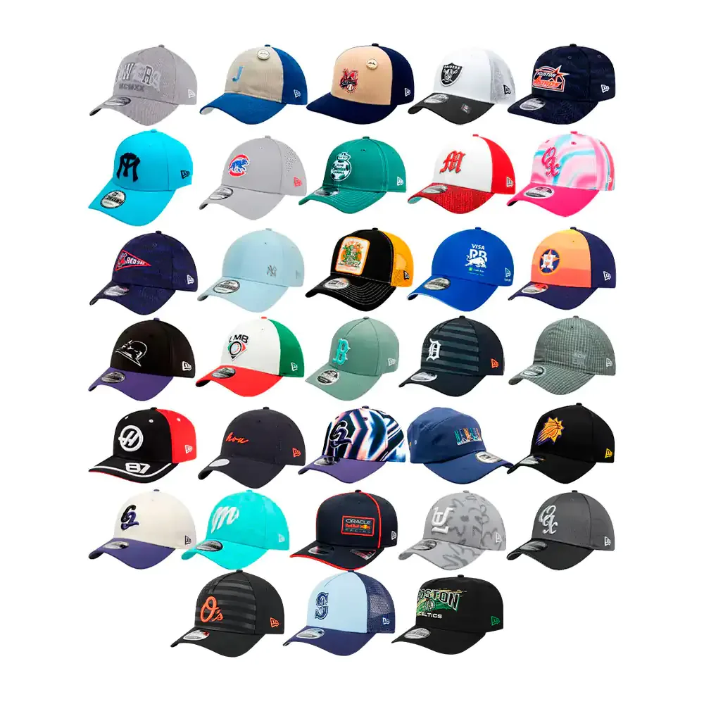 Gorra curva new era original con bordado, serigrafiado o estampado, variedad