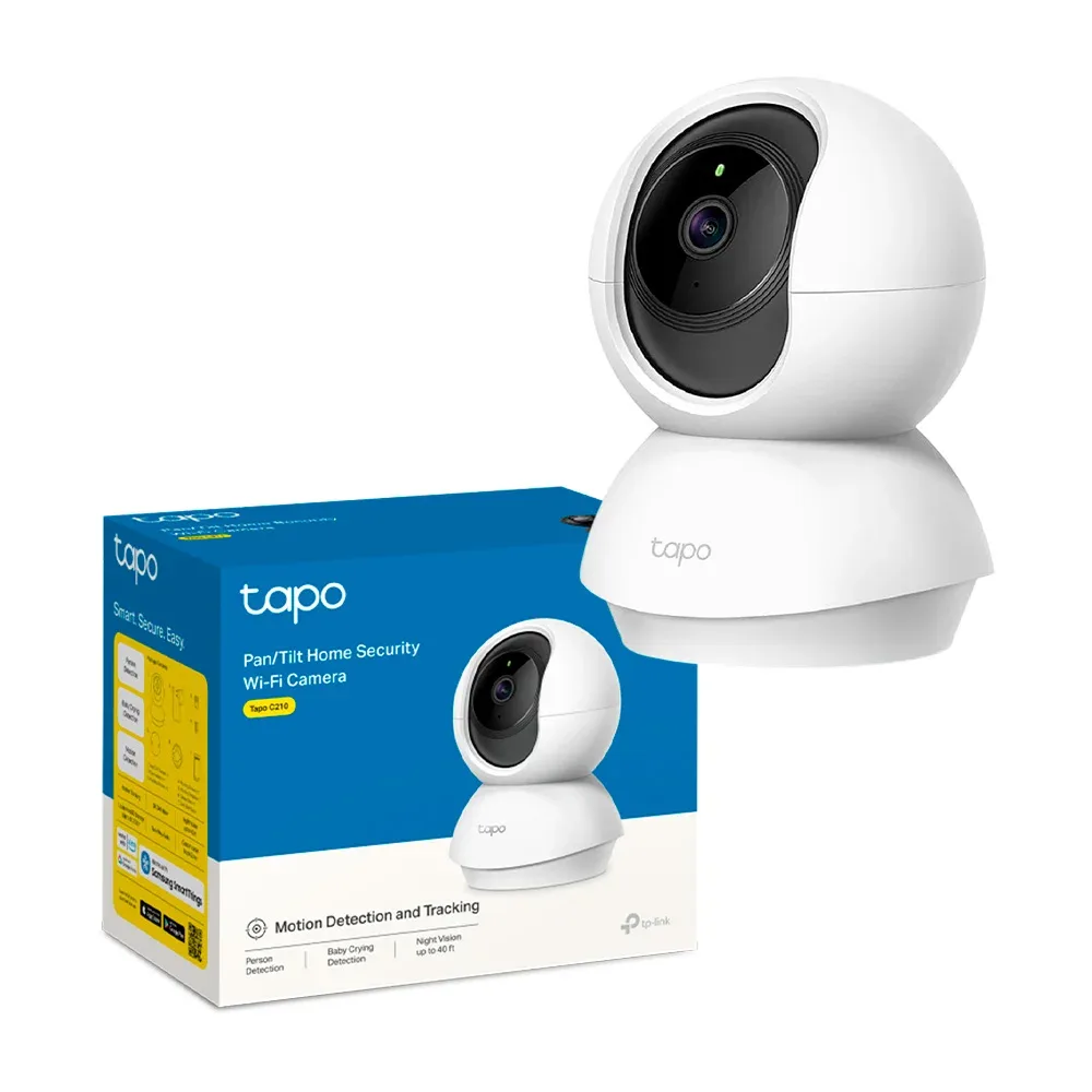 Cámara de seguridad inteligente tapo de 2mp con calidad 2k y visión nocturna