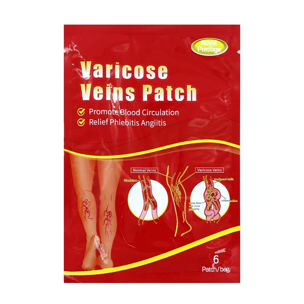 Bolsa con 6 parches rectangulares para venas varicosas / varicose veins patch
