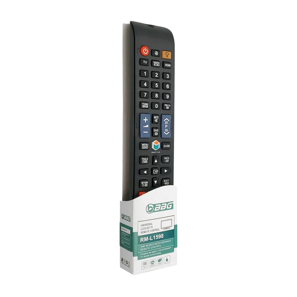 Control remoto universal bbg en color negro para televisión / rm-l1598 / bbg-60362