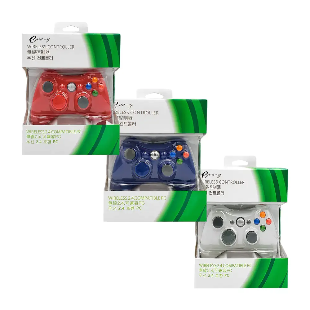 Joystick control inalámbrico wireless compatible con xbox 360 o pc, variedad de colores / x-360