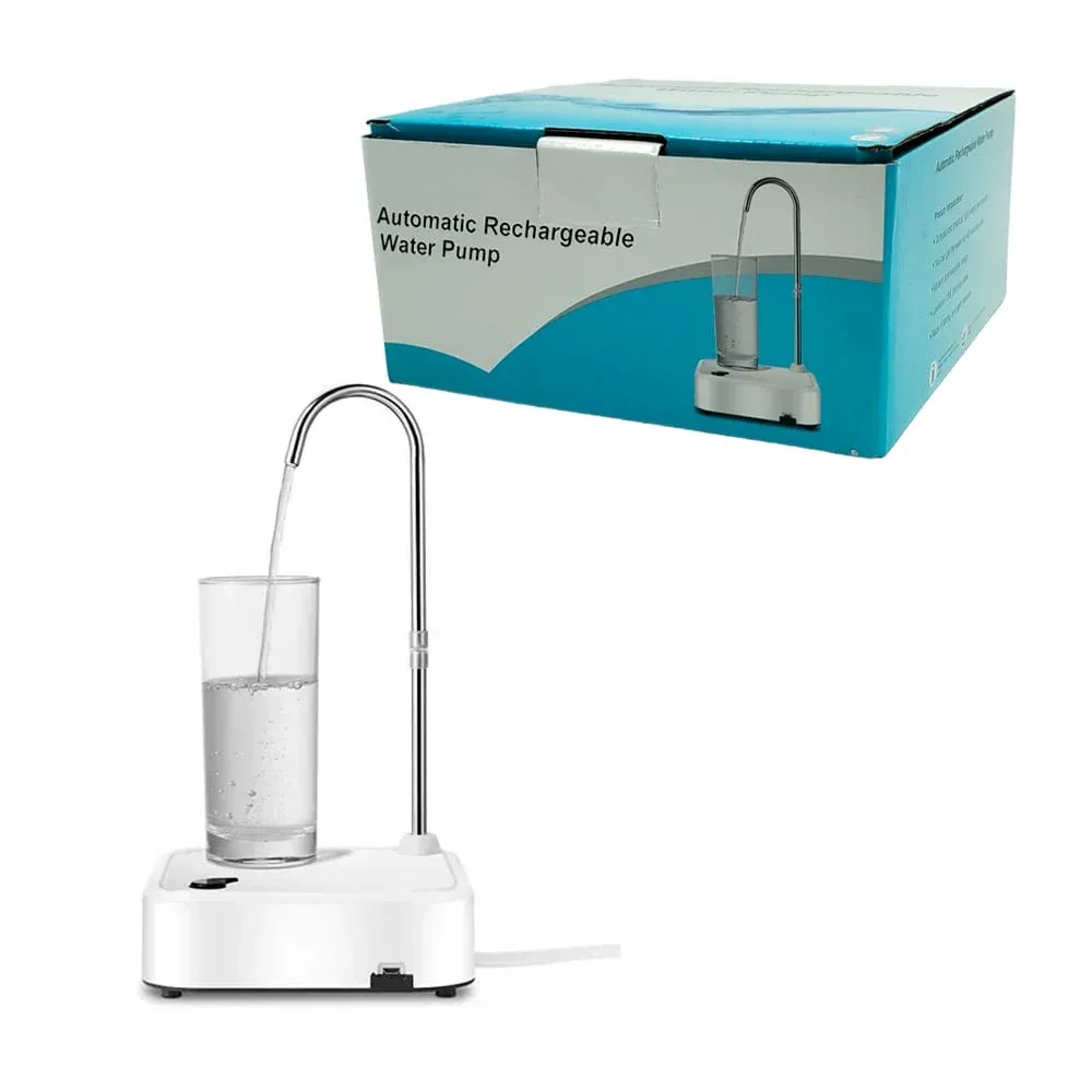 Dispensador de agua automático recargable con base para vasos / water pump