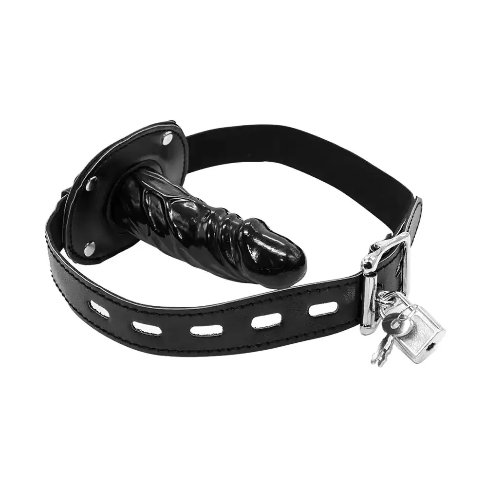 Arnés tipo cinturón con dildo consolador de 10cm + llaves y candado / 23094