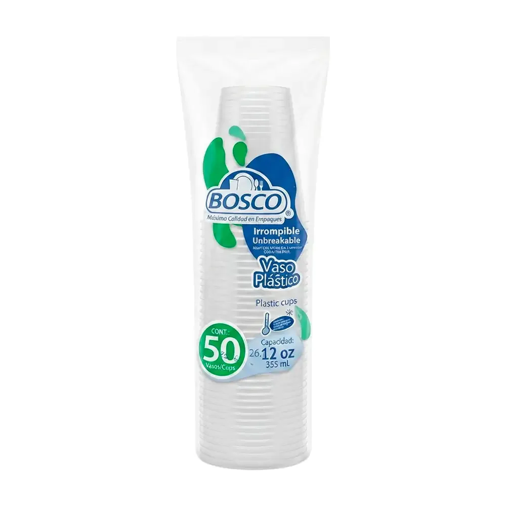 Paquete bosco con 50pz de vaso derechable, 355ml - 12oz / 205109