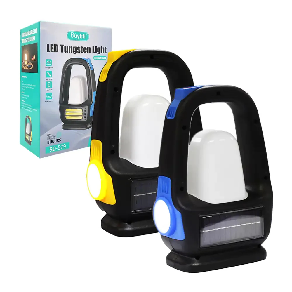 Lámpara tipo linterna solar buytiti con 3 modos de iluminación carga inteligente