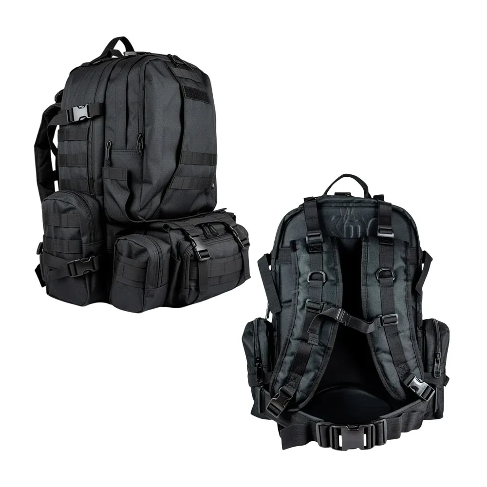 1 pza. Mochila táctica militar grande, con compartimientos y broches ajustables, variedad de funciones / 2495