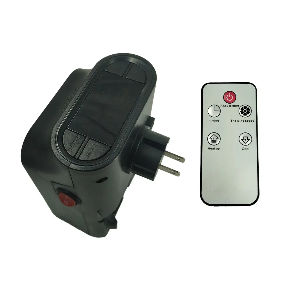 Calefactor de 1000 watts de enchufe rotativo con control remoto / 12424 / flame heater