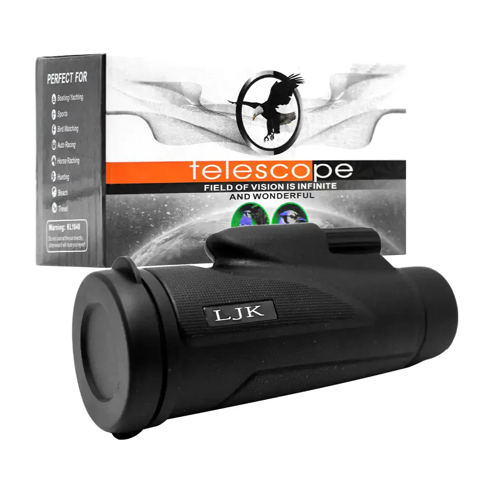 Telescopio monocular de alta definición con tripie + soporte para celular