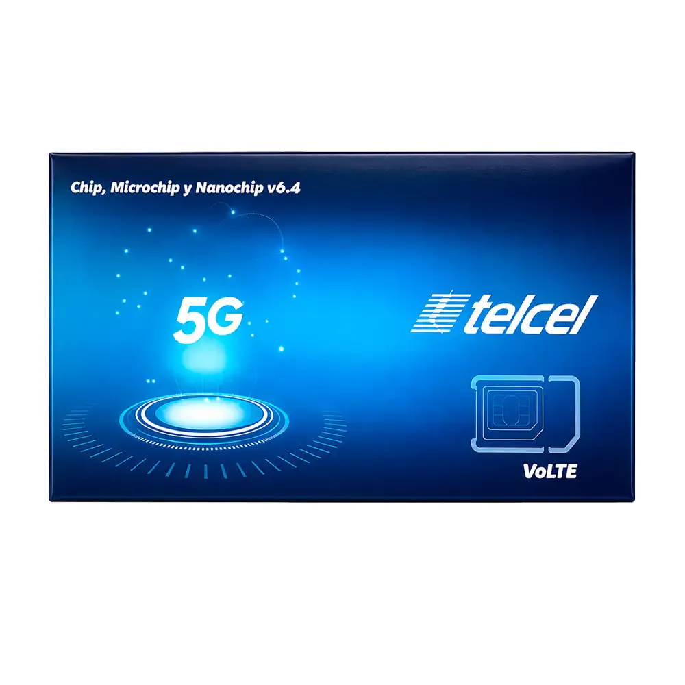 1pza chip telcel con red 5g, sin saldo / tel-5g