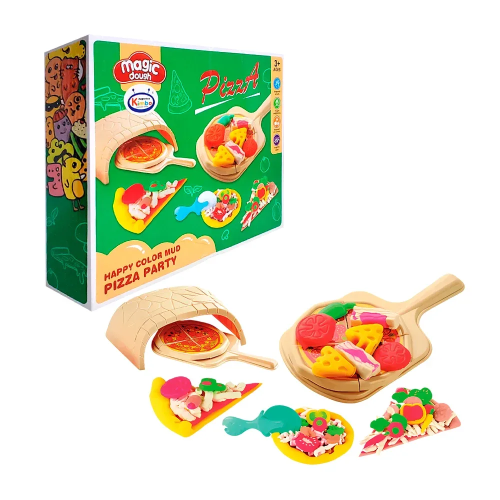 Set magic dough con temática de pizza con 10 masitas moldeables / sh730513