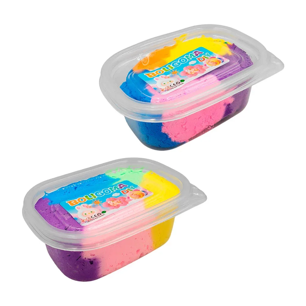 Bote rectangular con foamy moldeable multicolor, variedad / boligoma diy