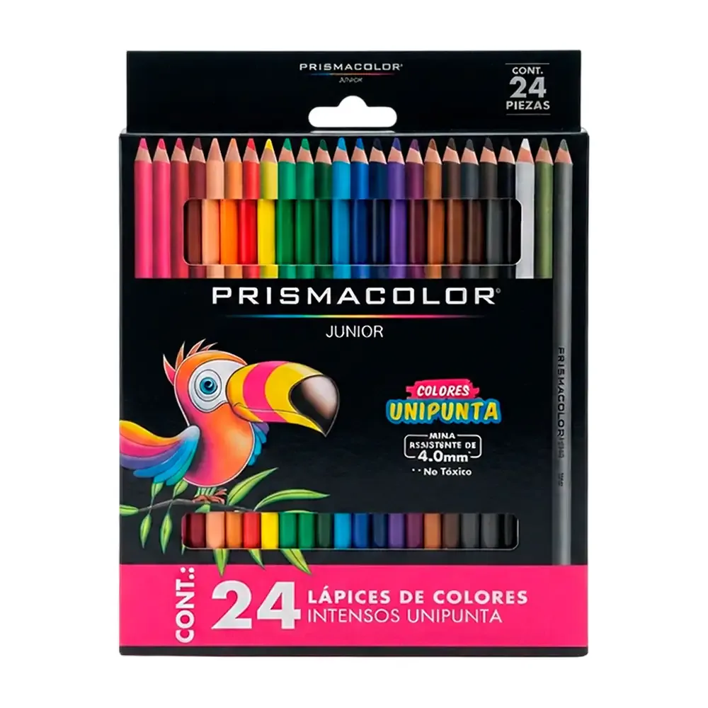Paquete de 24 lápices de colores prismacolor junior con mina resistente