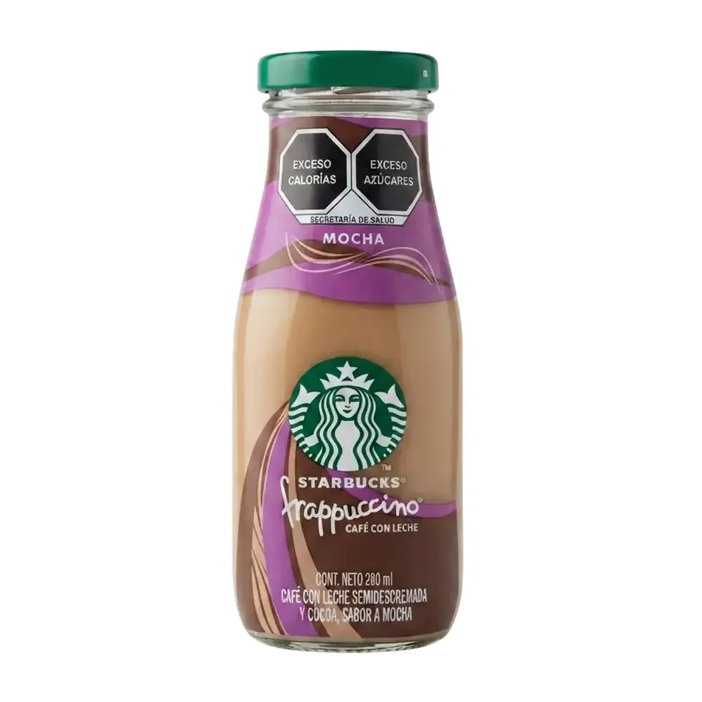 1pza Café starbucks frappuccino con leche semidescremada, sabor mocha, 280ml / 114189