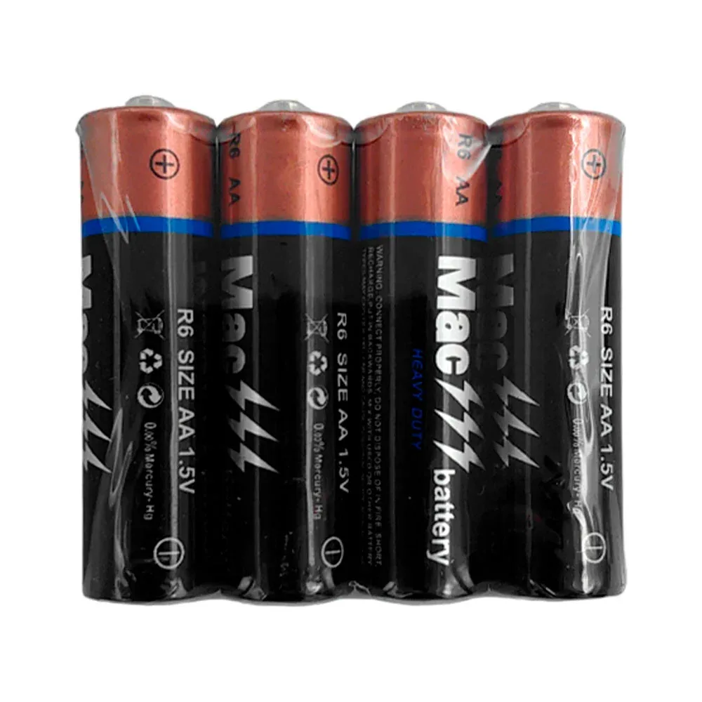 Blíster pila / batería mac battery con 4 doble aa, heavy duty / r6
