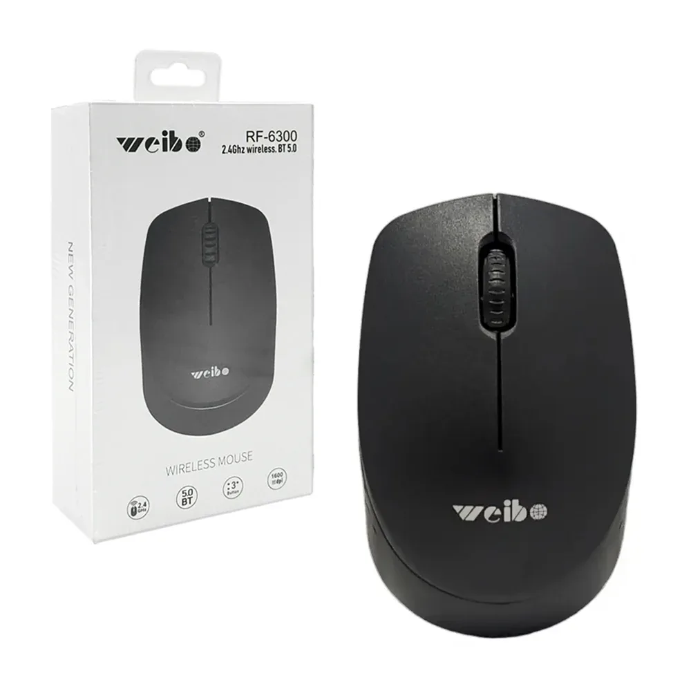 Mouse inalámbrico Weibo con precisión de 1600 dpi y conexión 2.4g