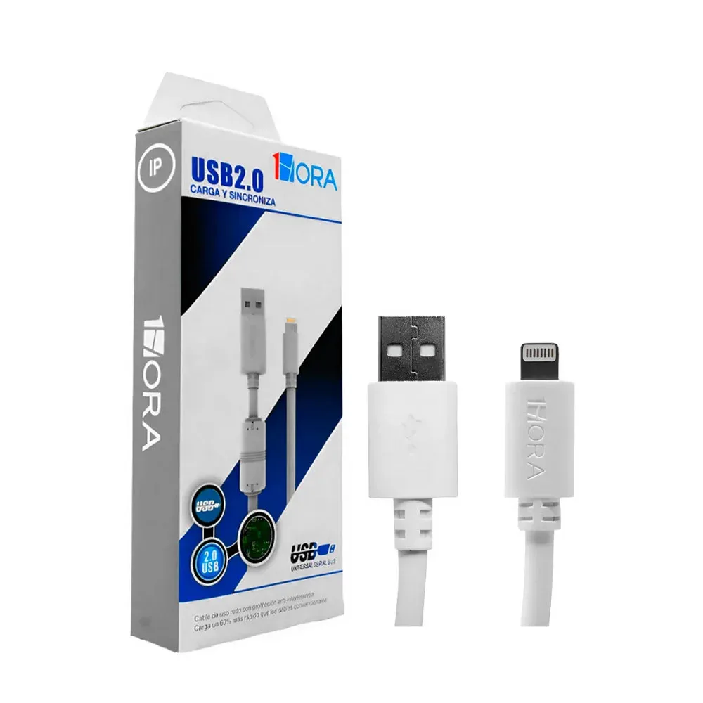 Cable ip, 1.5m de carga y transferencia de datos, usb y lightning / cab239