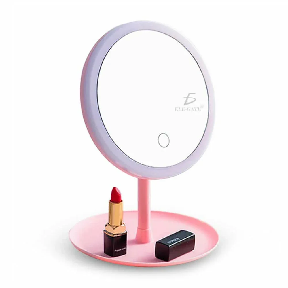 Espejo touch portátil con aro de luz led 17.5cm hold.63