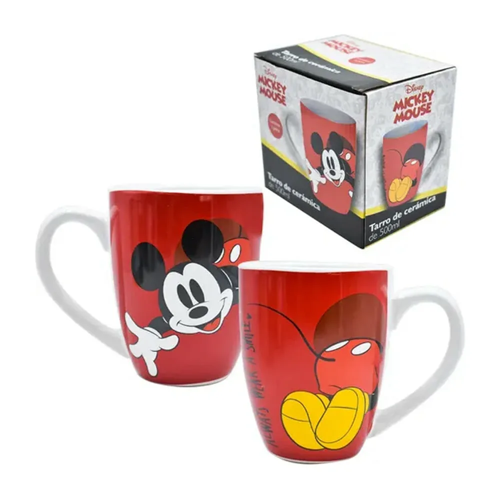 Taza de cerámica 500ml con diseño de mickey mouse / 1738-181