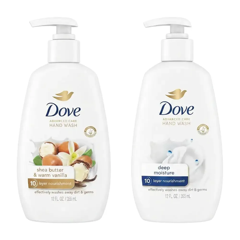 Bote de jabón líquido dove de 355ml con humectación profunda y manteca de karité
