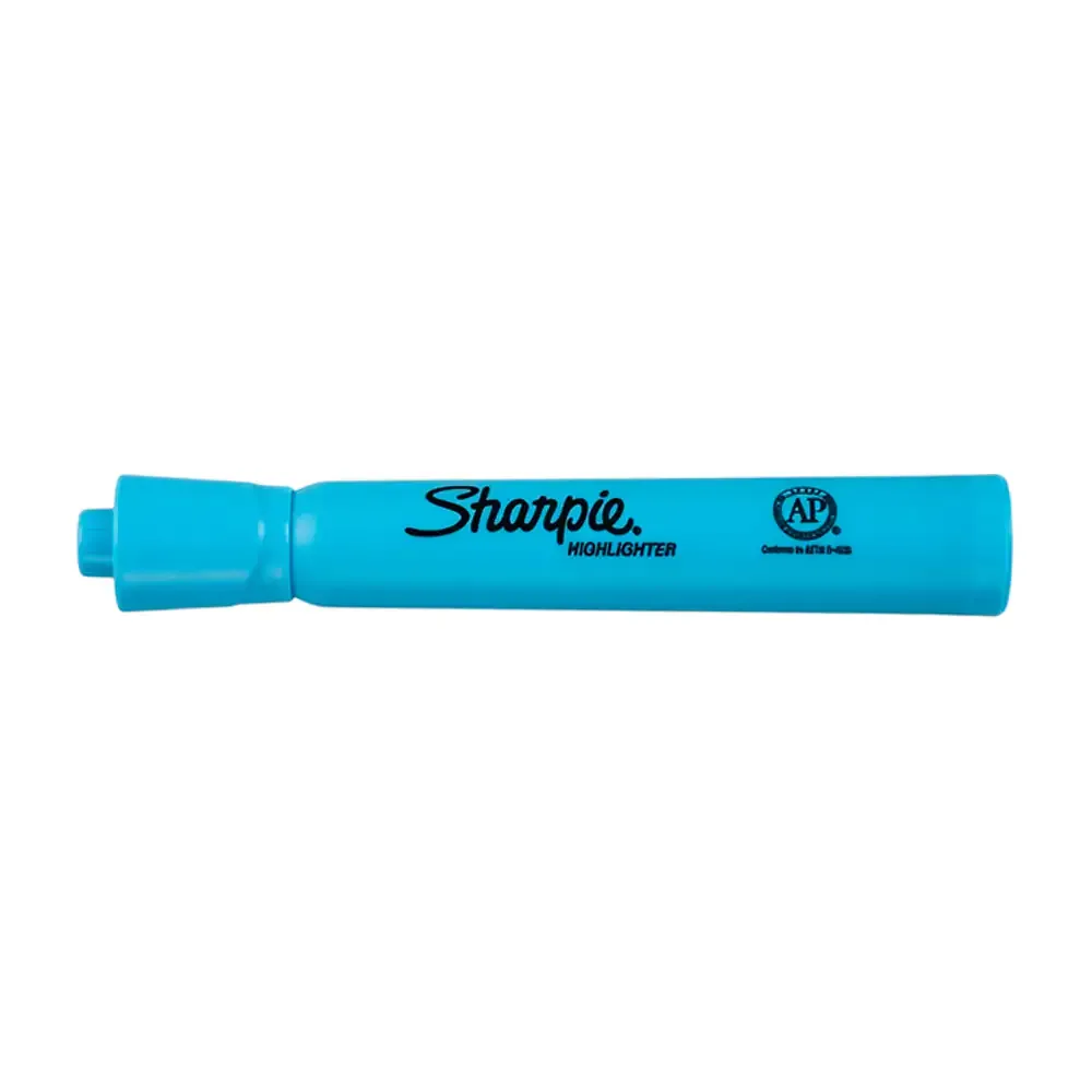 1pza marcatextos resaltador sharpie en color azul con punta cincel / 25010