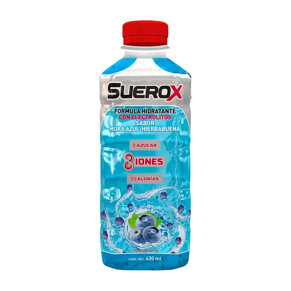 Bebida hidratante suerox sabor mora azul hierba buena 630ml / 032295