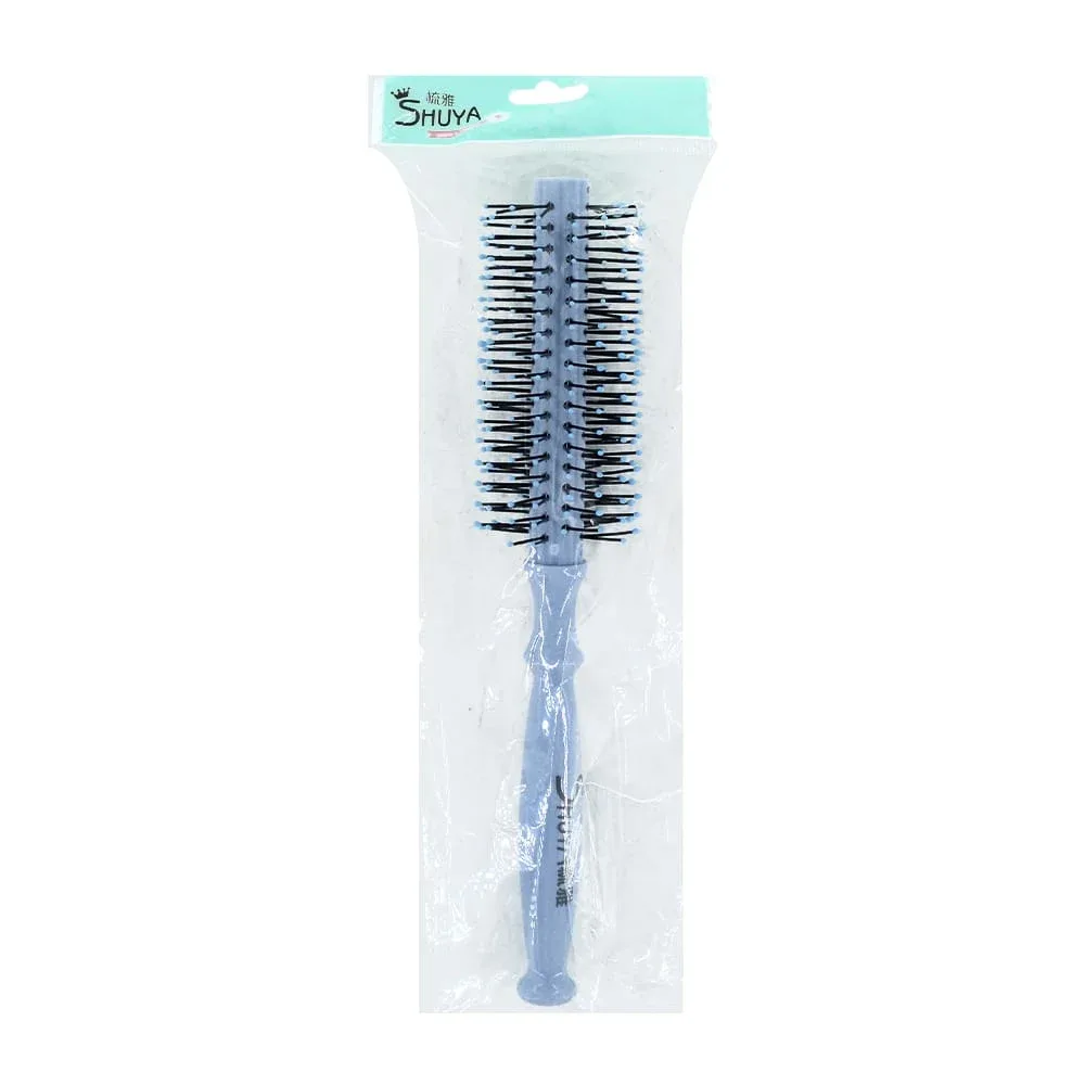 Cepillo redondo de plástico para el cabello, variedad de colores / 253001 / shuya