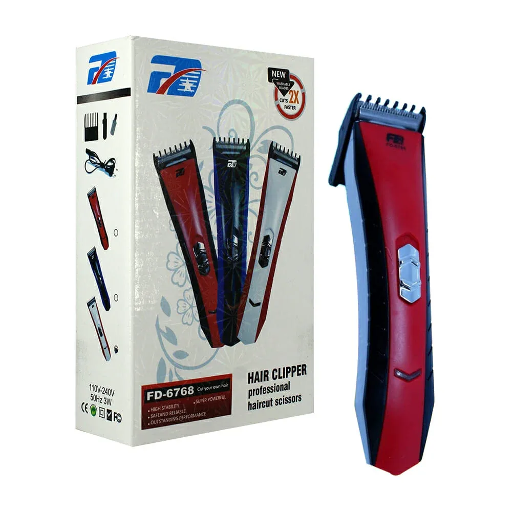 Máquina cortadora de cabello inalámbrica + cable de carga, 3w, 110-240v fd-6768