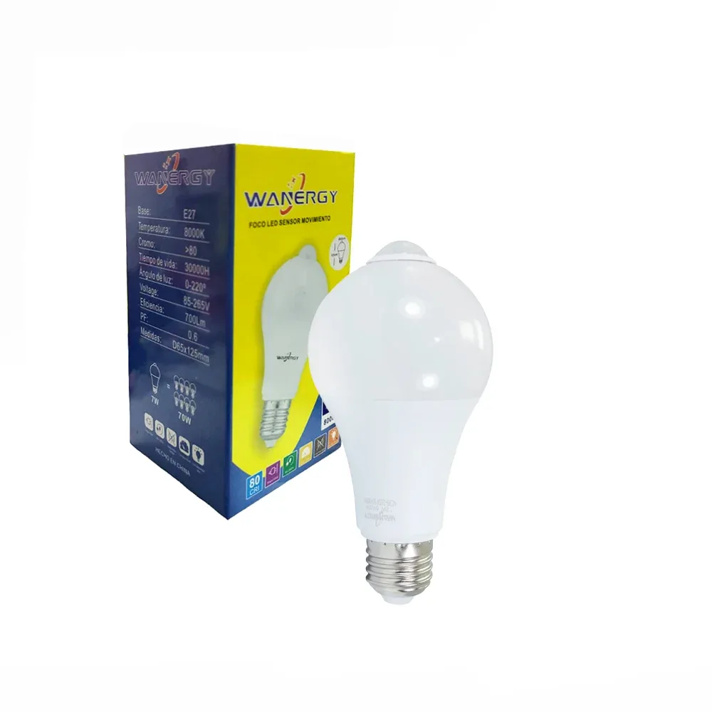 Foco led wanergy con sensor de movimiento 7w / 8000k 40716
