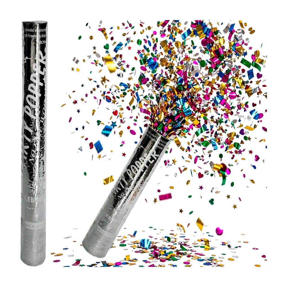 1pza Bazuca cañon de 60cm lanza confeti para fiesta, variedad de colores / party popper / yongli