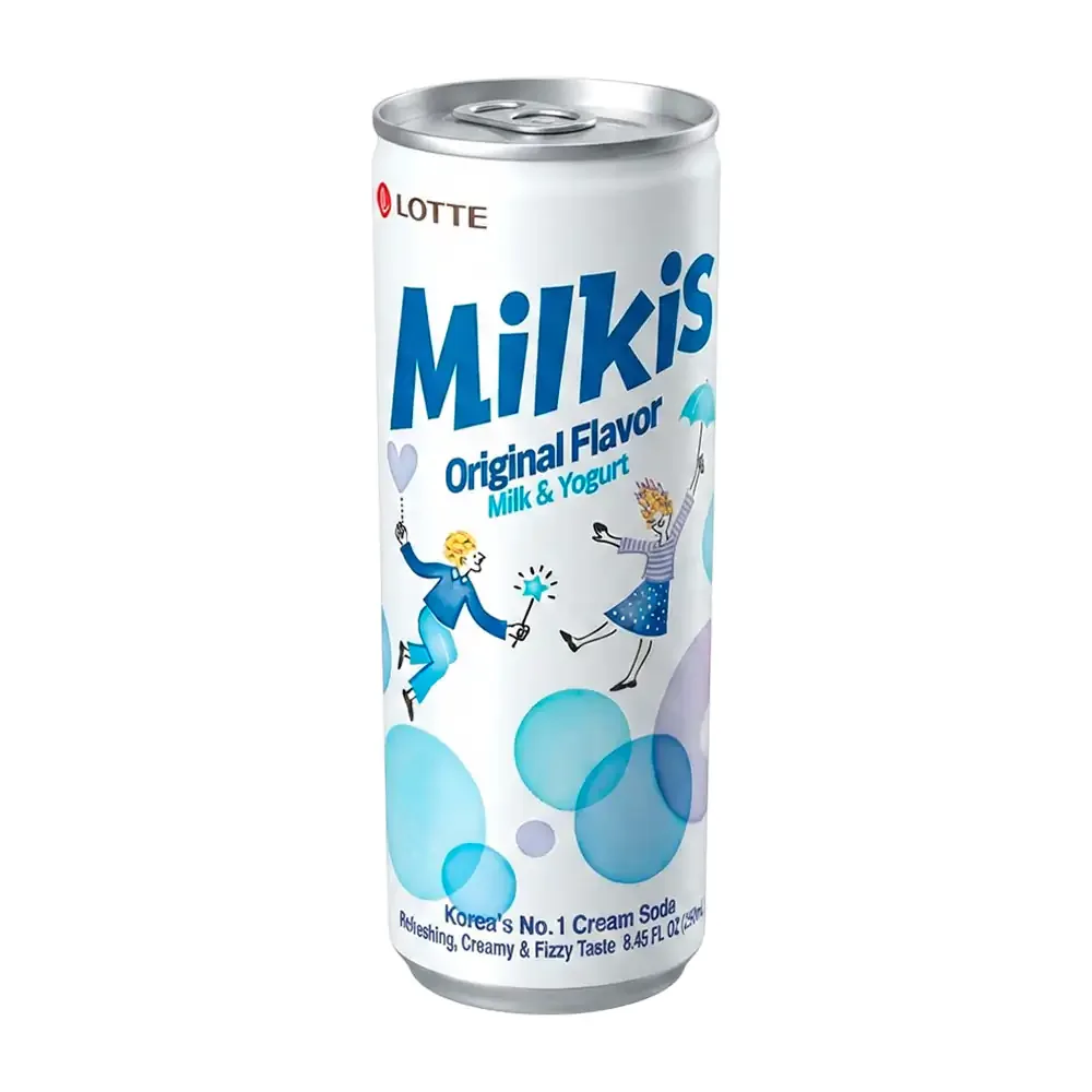 Bebida coreana en lata carbonatada milkis original sabor leche y yogurt, 250ml