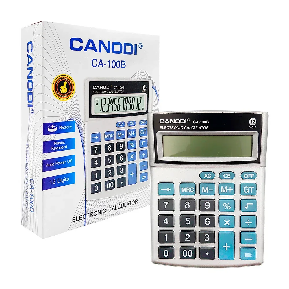 Calculadora digital canodi mediana de plástico en color metálico / ca-100b / st42106