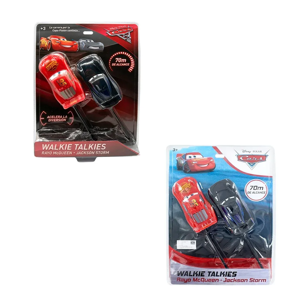 Juego de 2 radios walkie talkie en forma de McQueen y Jackson storm con alcance de 70mtrs / cars / t363464