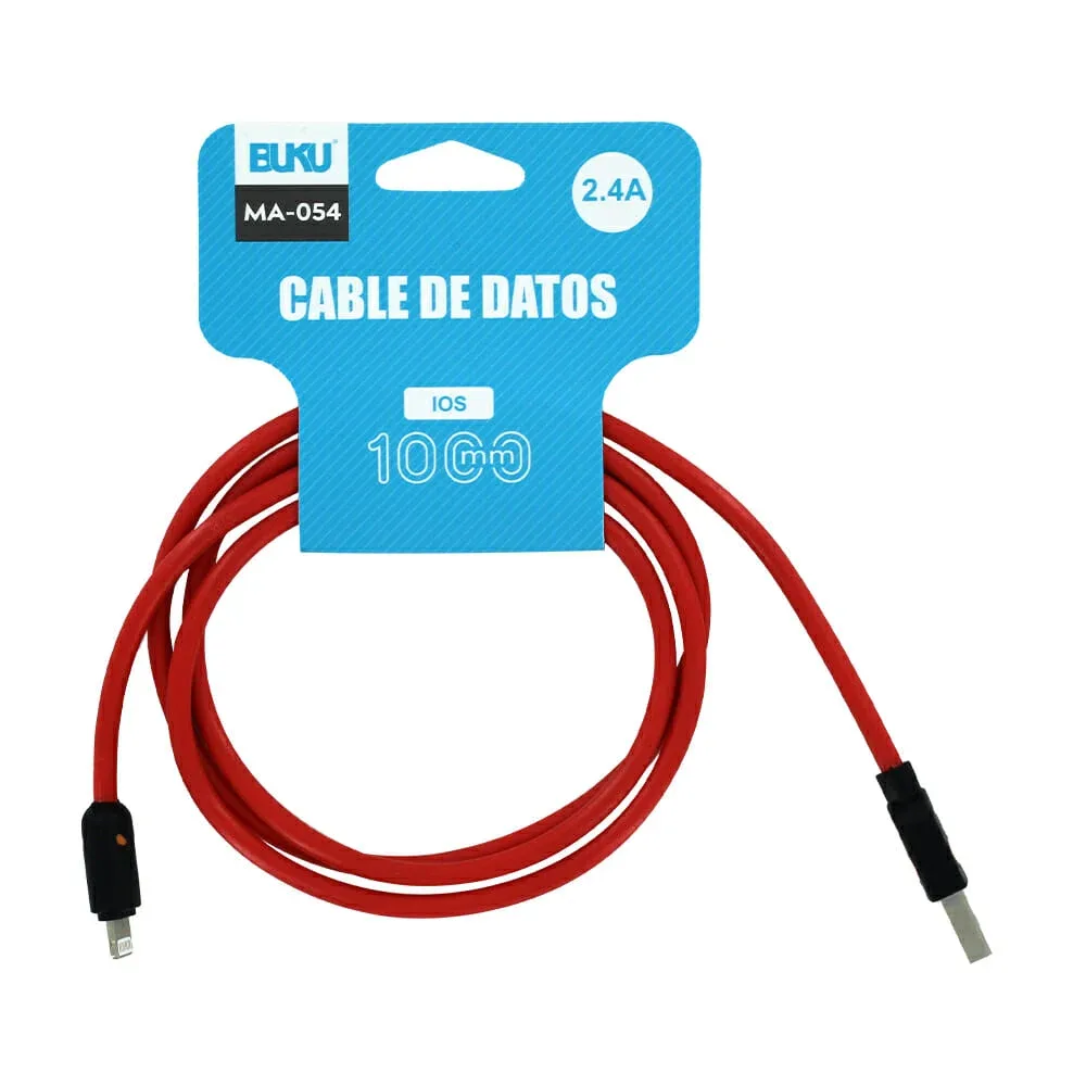 Cable de carga usb 2.0 a salida lightning mallado bicolor, con punta en forma de personaje, variedad de colores / ma-054.lightning