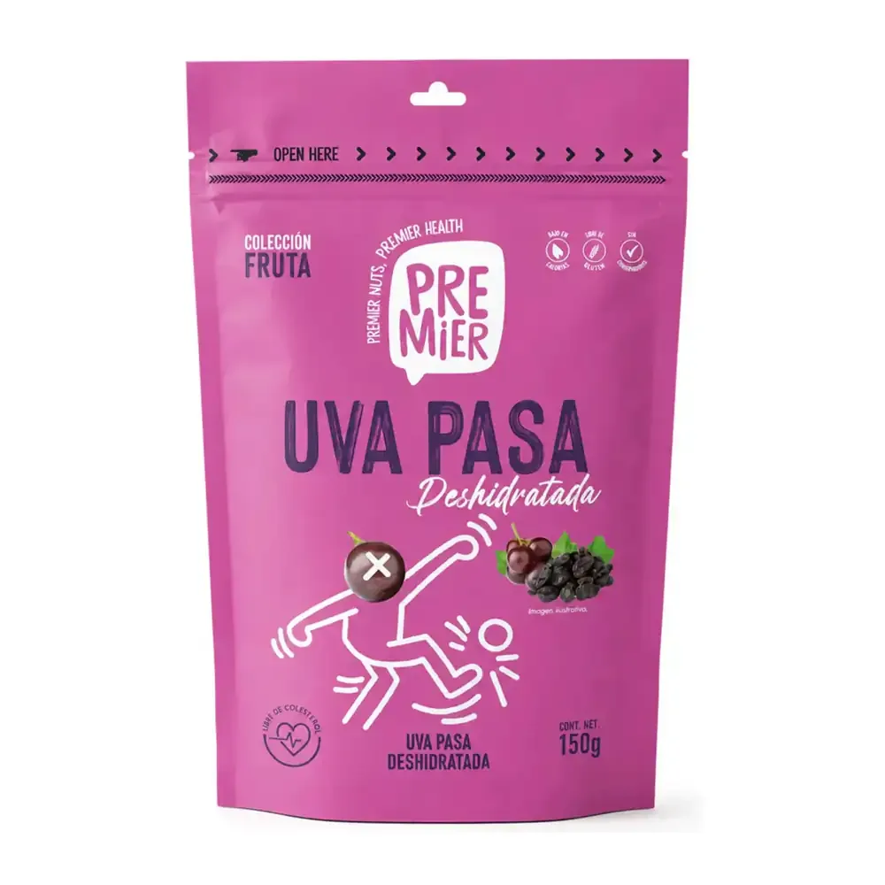 1pza bolsa premier con uva pasa deshidratada, 150g / pv-1507
