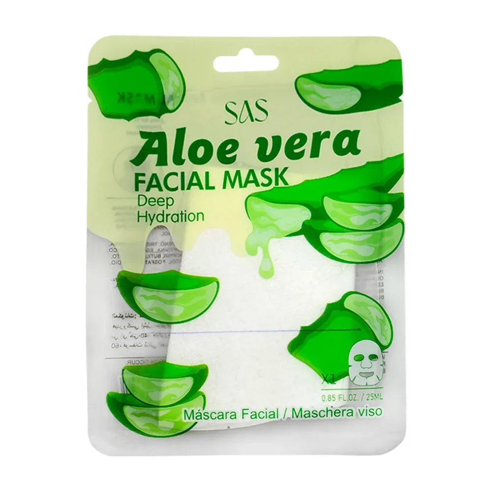 1pza Mascarilla limpiadora sas con extracto de aloe vera, 25ml / sah202