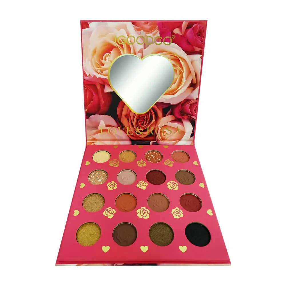 Estuche de 16 sombras para ojos con espejó, variedad de tonos / ig2921