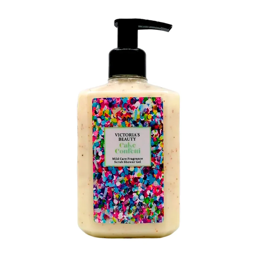 Gel exfoliante corporal con fragancia cake confetti, 236ml / victorias beauty / 3234#